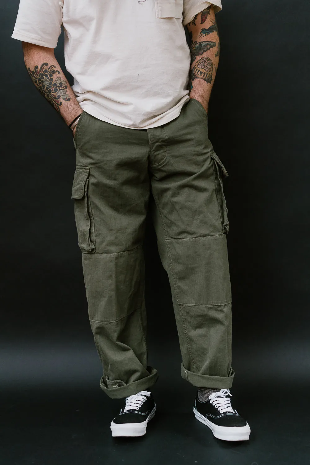 03-5247-76 - M-47 French Army Cargo Pants - Army Green