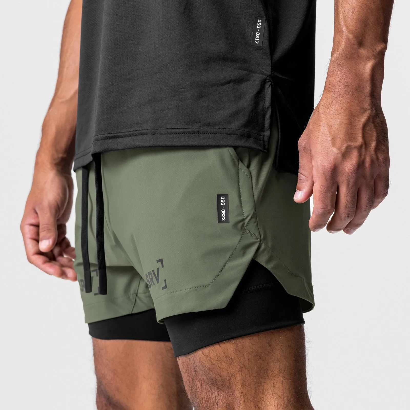 0622. TETRA-LITE™ 5" Liner Short - Olive/Black