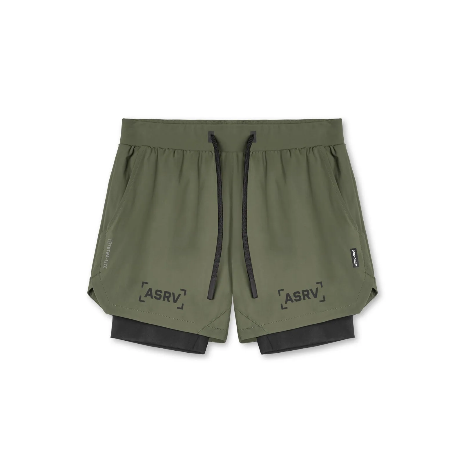 0622. TETRA-LITE™ 5" Liner Short - Olive/Black