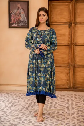 1PC Anarkali Digital Linen Shirt 33