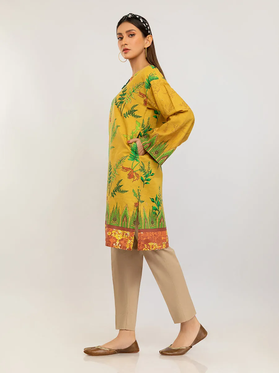 1pc Stitched Basic Printed Khaddar Shirt