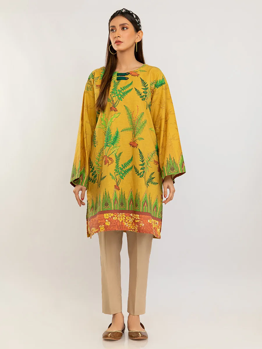 1pc Stitched Basic Printed Khaddar Shirt