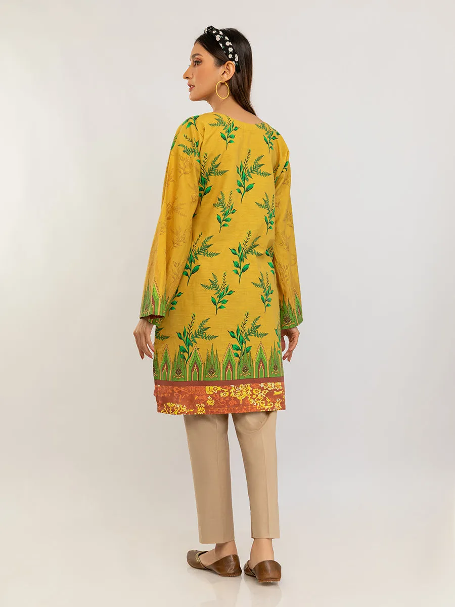 1pc Stitched Basic Printed Khaddar Shirt