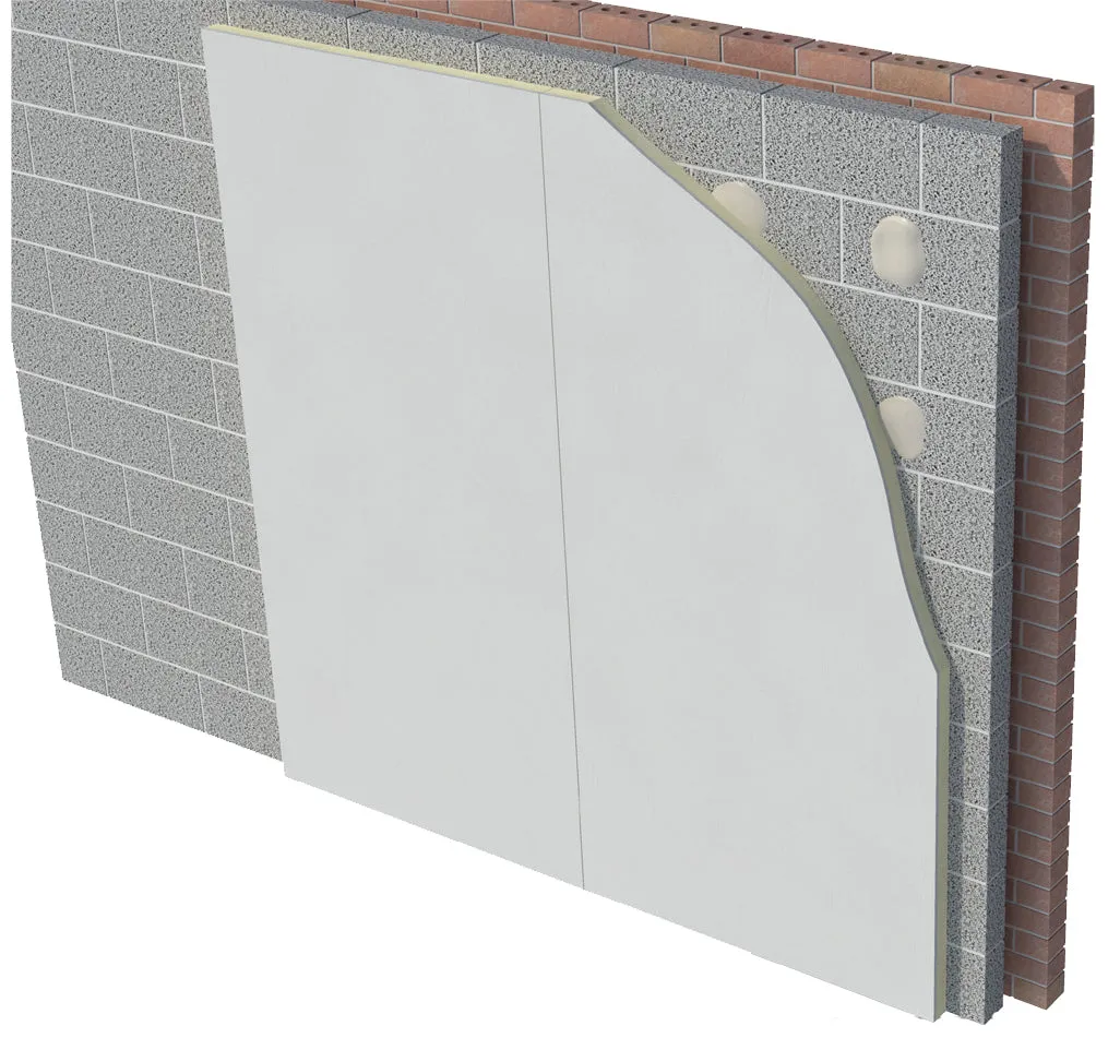 37.5mm SPEEDLINE Insulated PIR Plasterboard - Per Board