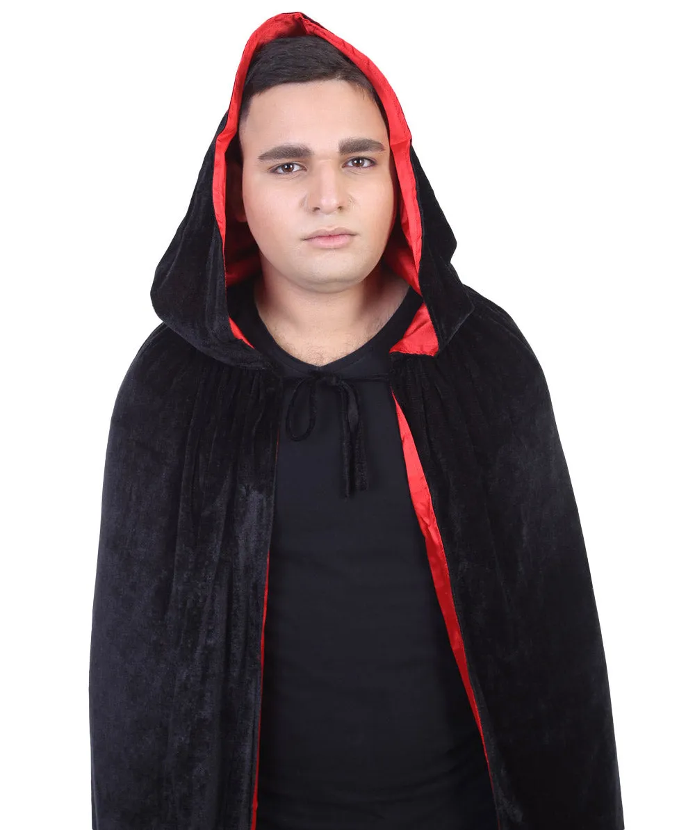 Adult Men's Reversible Hooded Cape Costume | Multiple Color Option Cosplay Costume