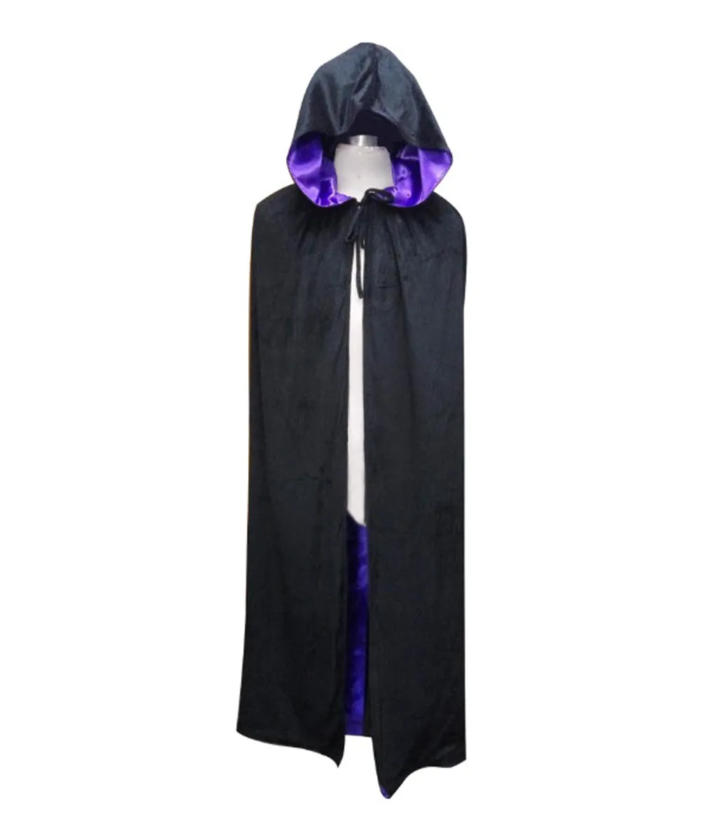 Adult Men's Reversible Hooded Cape Costume | Multiple Color Option Cosplay Costume