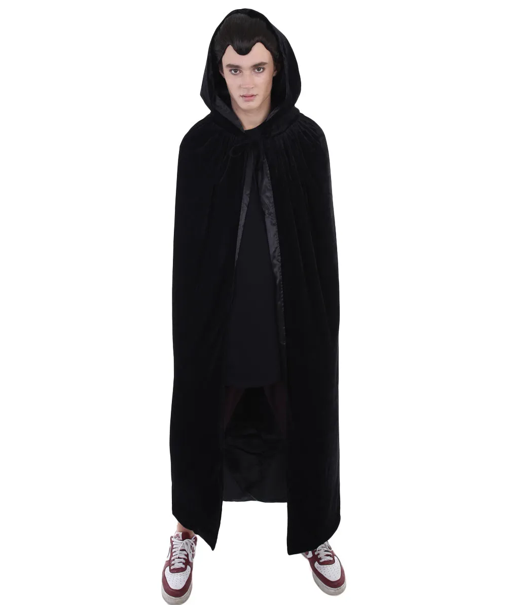 Adult Men's Reversible Hooded Cape Costume | Multiple Color Option Cosplay Costume