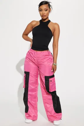 All That Power Cargo Parachute Jogger - Pink/combo