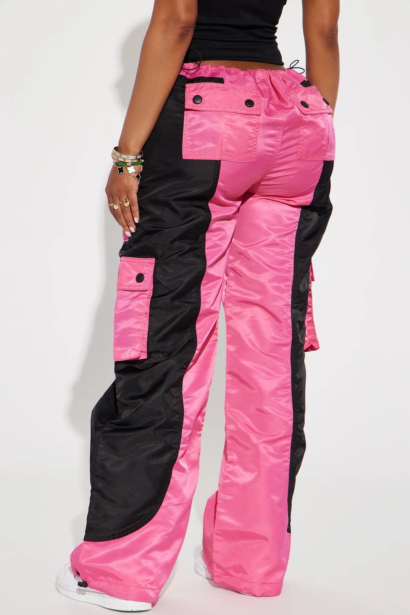 All That Power Cargo Parachute Jogger - Pink/combo