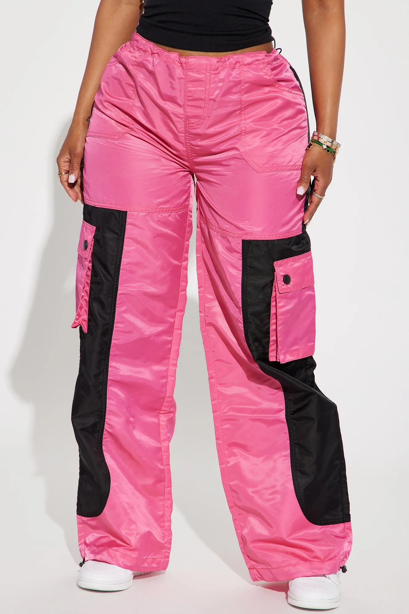 All That Power Cargo Parachute Jogger - Pink/combo