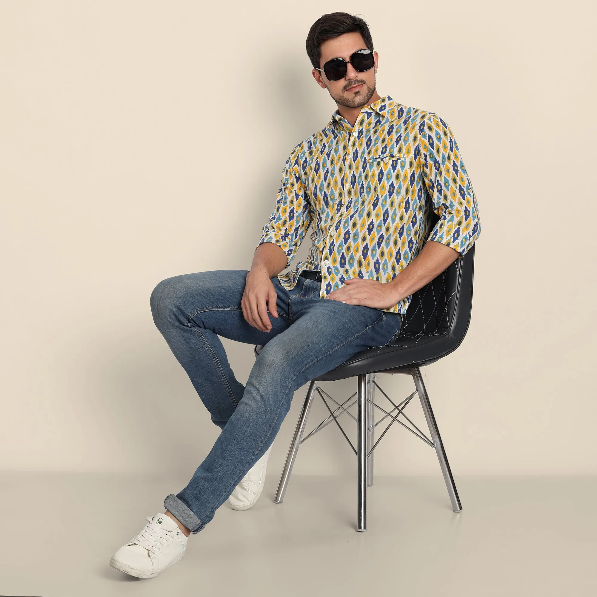 Aman Ikat Printed Shirt for Men