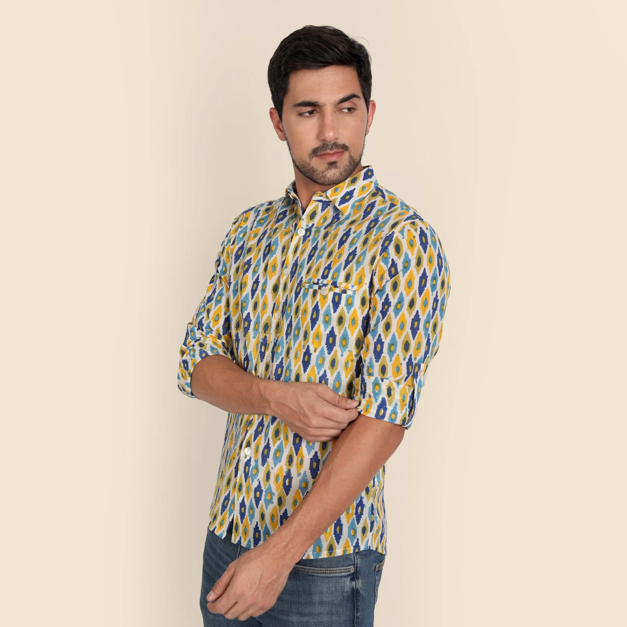 Aman Ikat Printed Shirt for Men