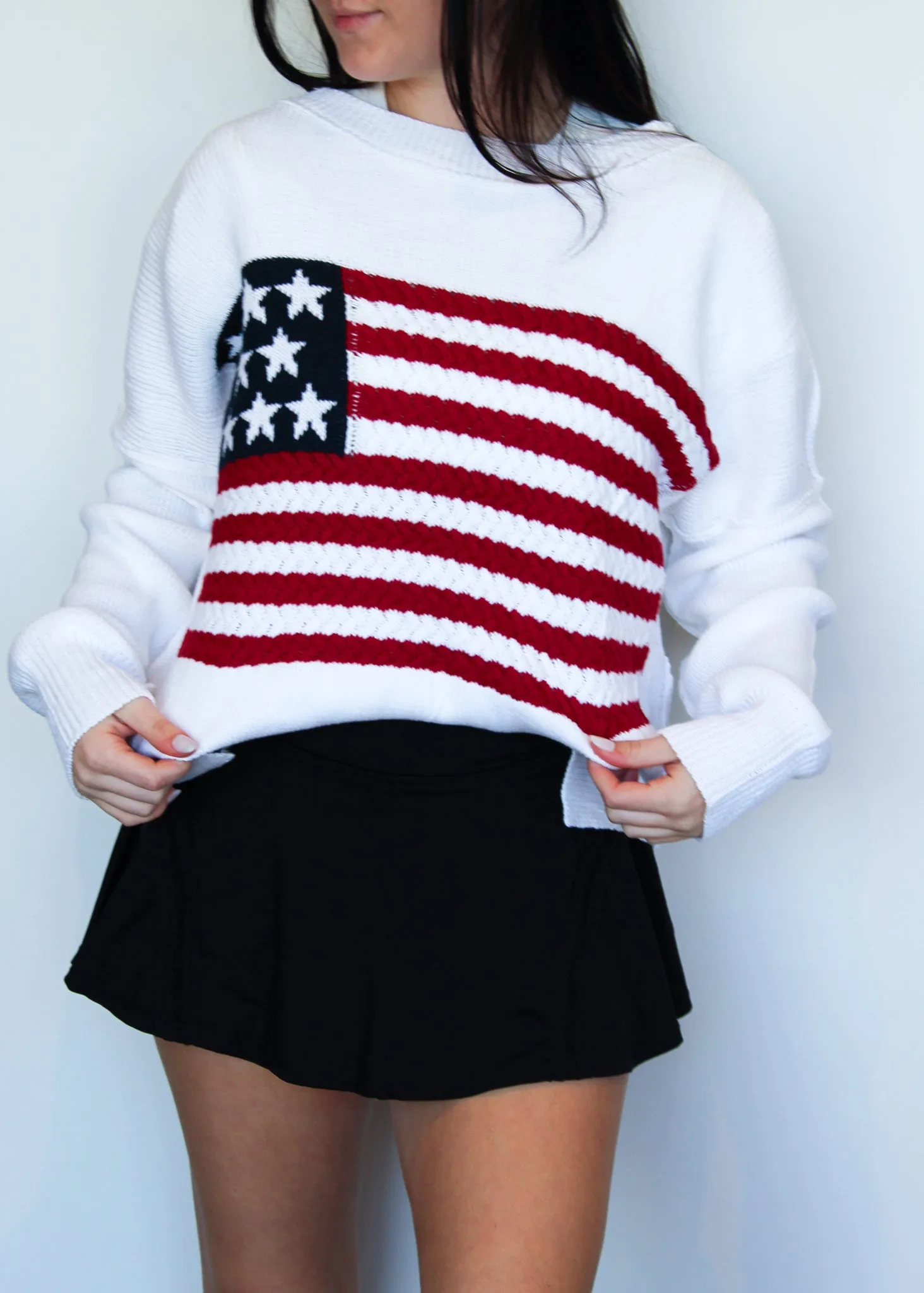 American Flag Knit Sweater