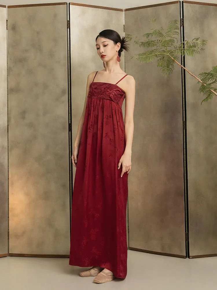 Aurelia Satin Sleep Gown in Tang Dynasty