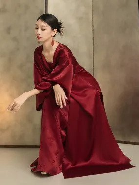 Aurelia Satin Sleep Gown in Tang Dynasty