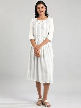 AURELIA White A-Line Midi Dress