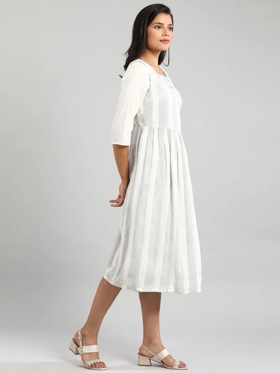 AURELIA White A-Line Midi Dress