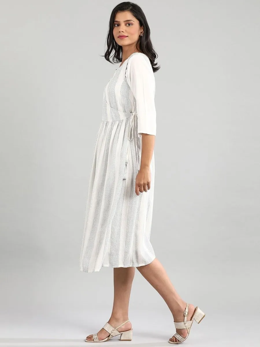 AURELIA White A-Line Midi Dress