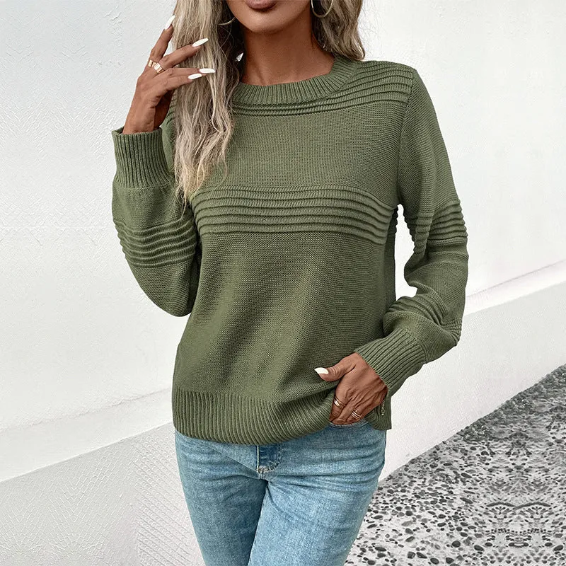 Autumn and Winter New Long Sleeve Solid Color Women's Sweater