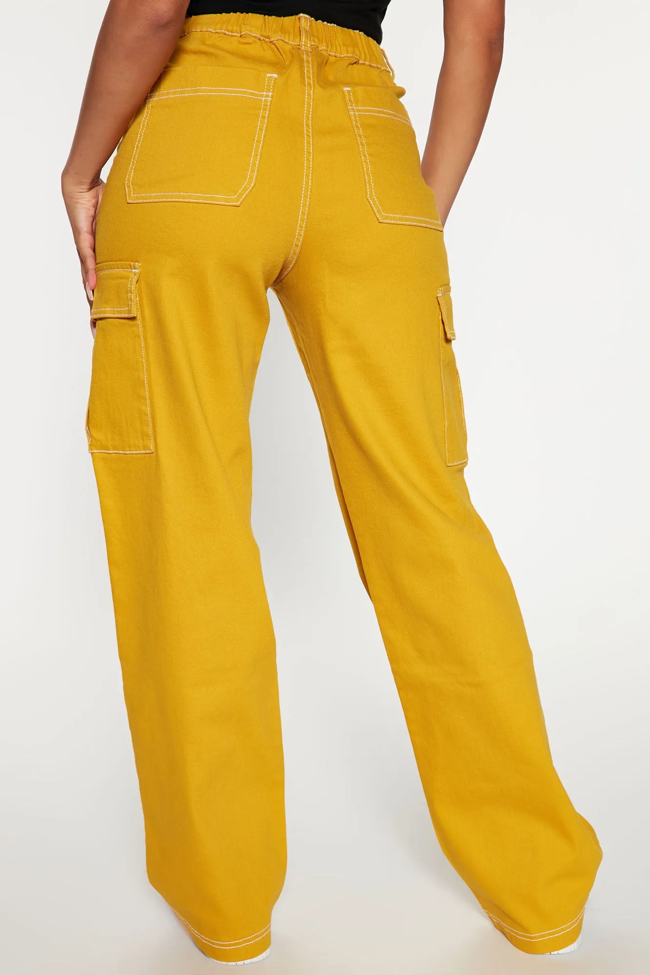 Bad Intentions Cargo Jeans - Mustard