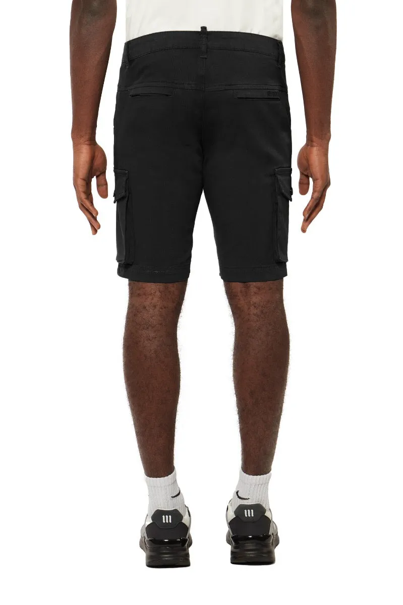 BASIC VARSITY CARGO SHORT | BLACK