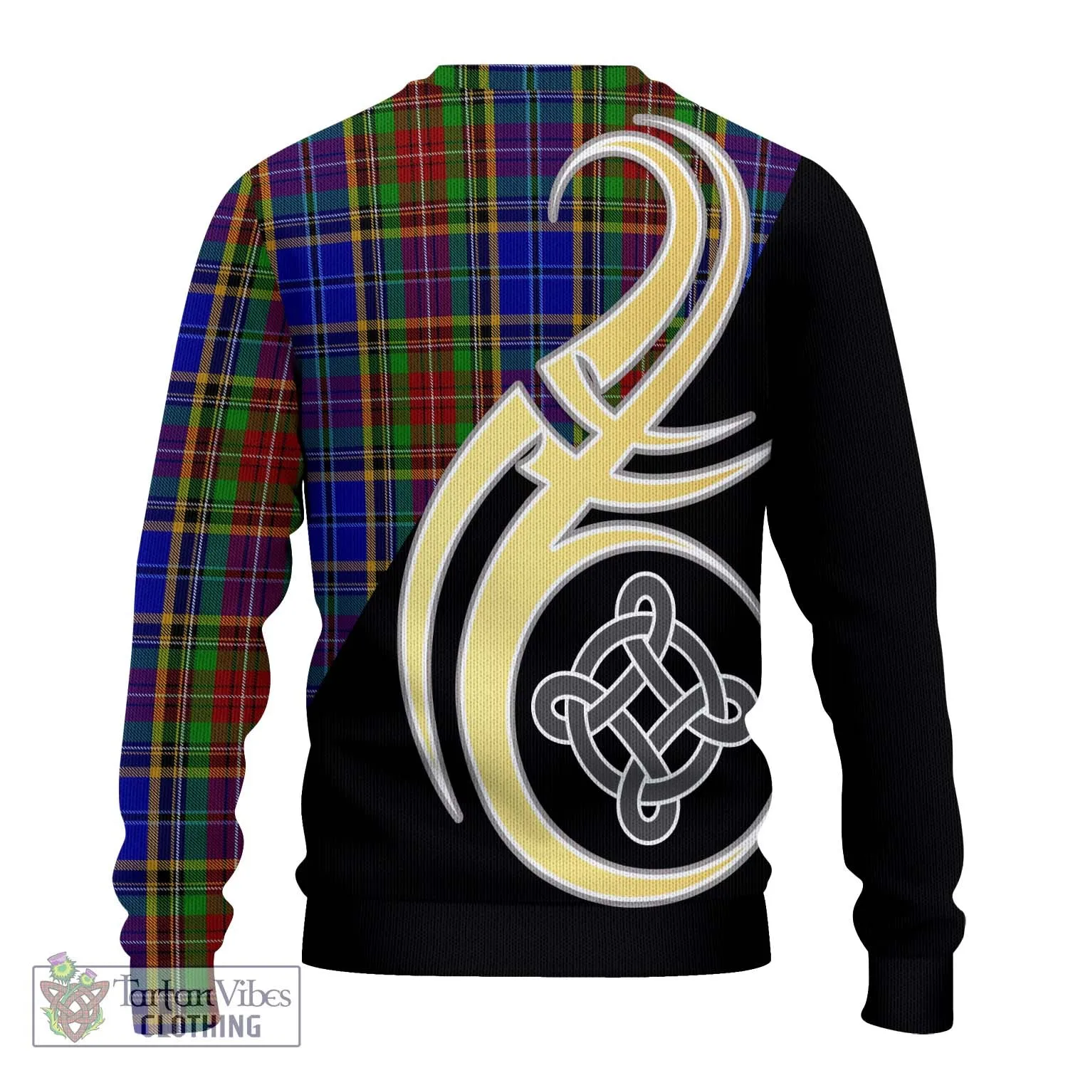 Beattie Tartan Ugly Sweater with Family Crest and Celtic Symbol Style