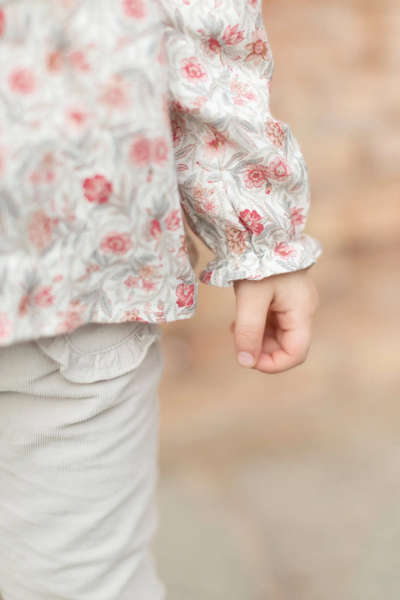 Blouse - Vieux rose imprimé fleuri