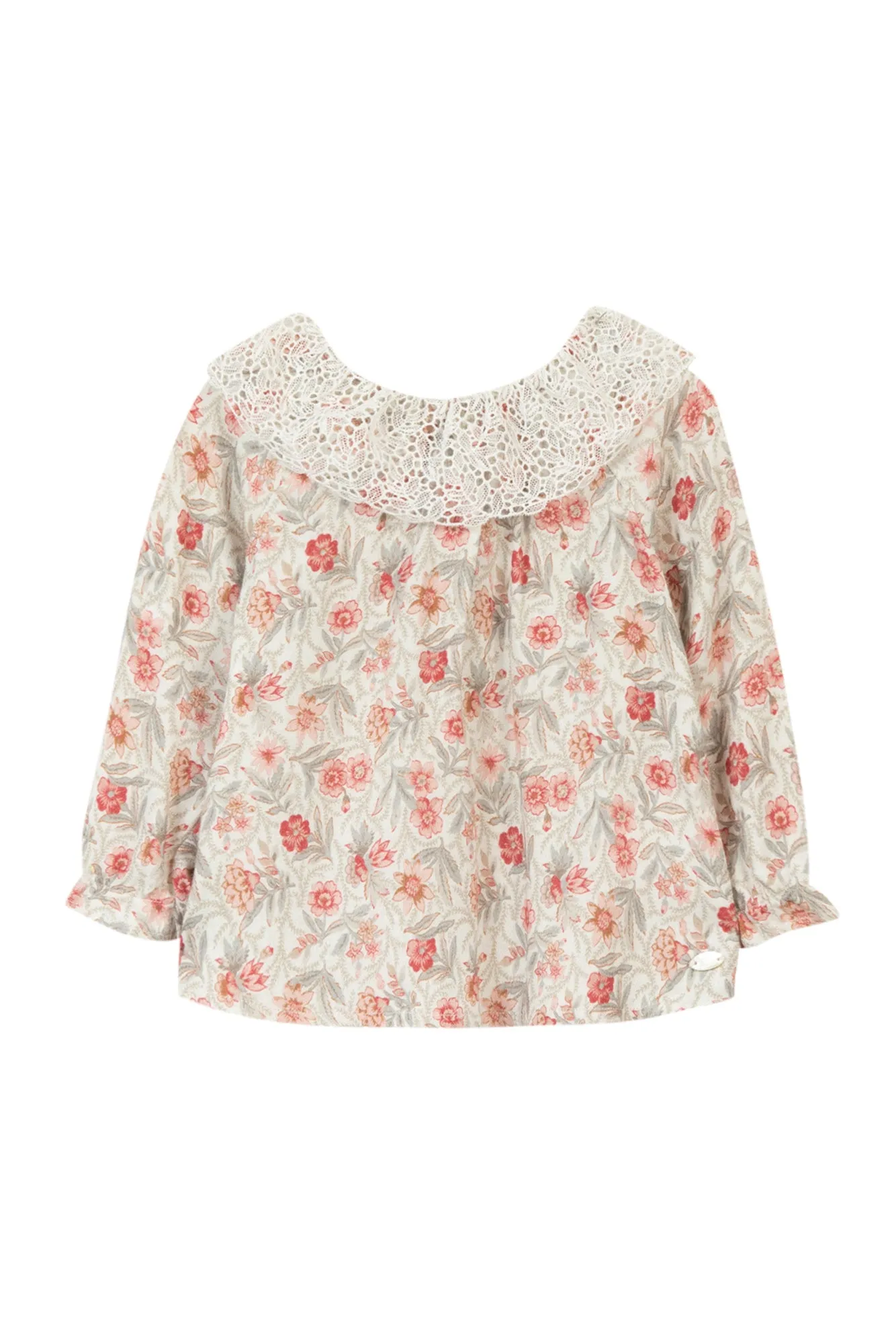 Blouse - Vieux rose imprimé fleuri