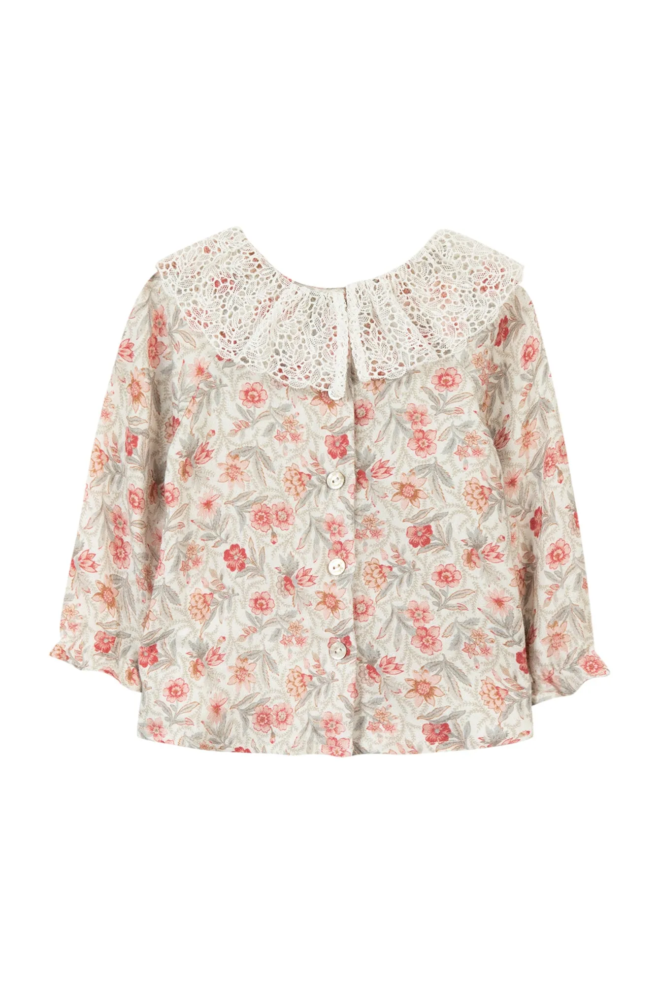 Blouse - Vieux rose imprimé fleuri