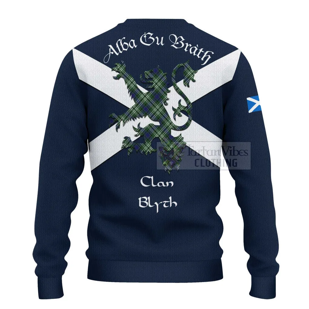 Blyth Tartan Lion Rampant Ugly Sweater Proudly Display Your Heritage with Alba Gu Brath and Clan Name