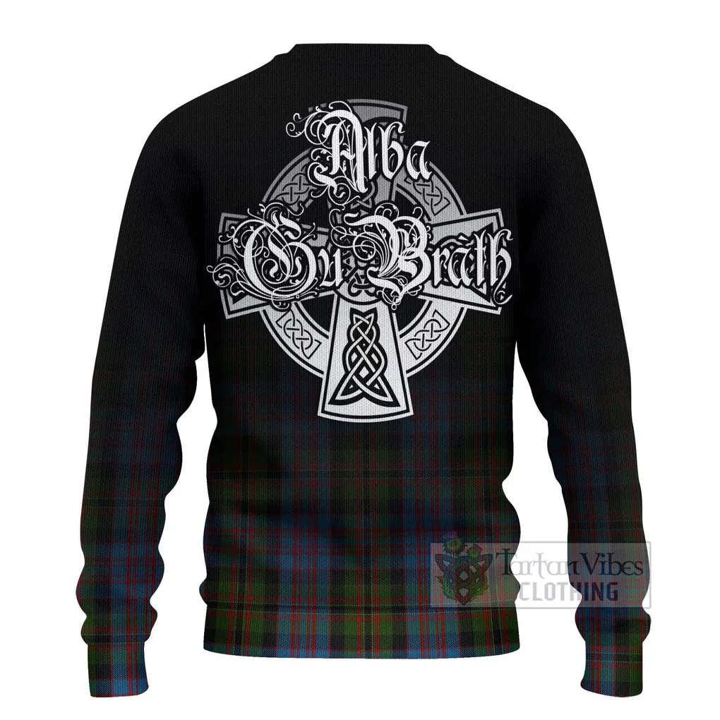 Bowie Tartan Ugly Sweater Featuring Alba Gu Brath Family Crest Celtic Inspired