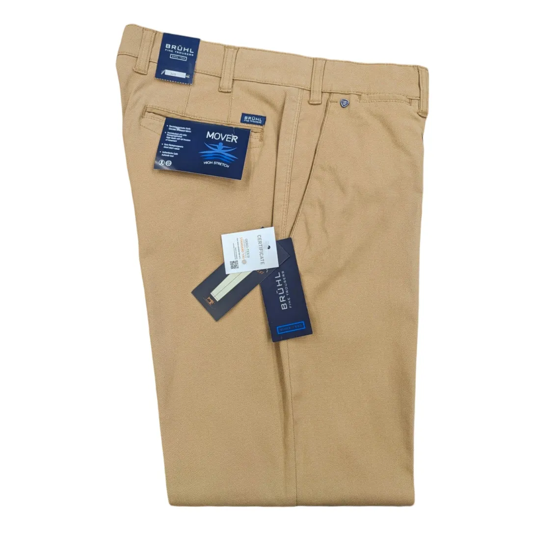 Bruhl Lightweight Summer Chinos Venice B Turn 185770 Dark Sand