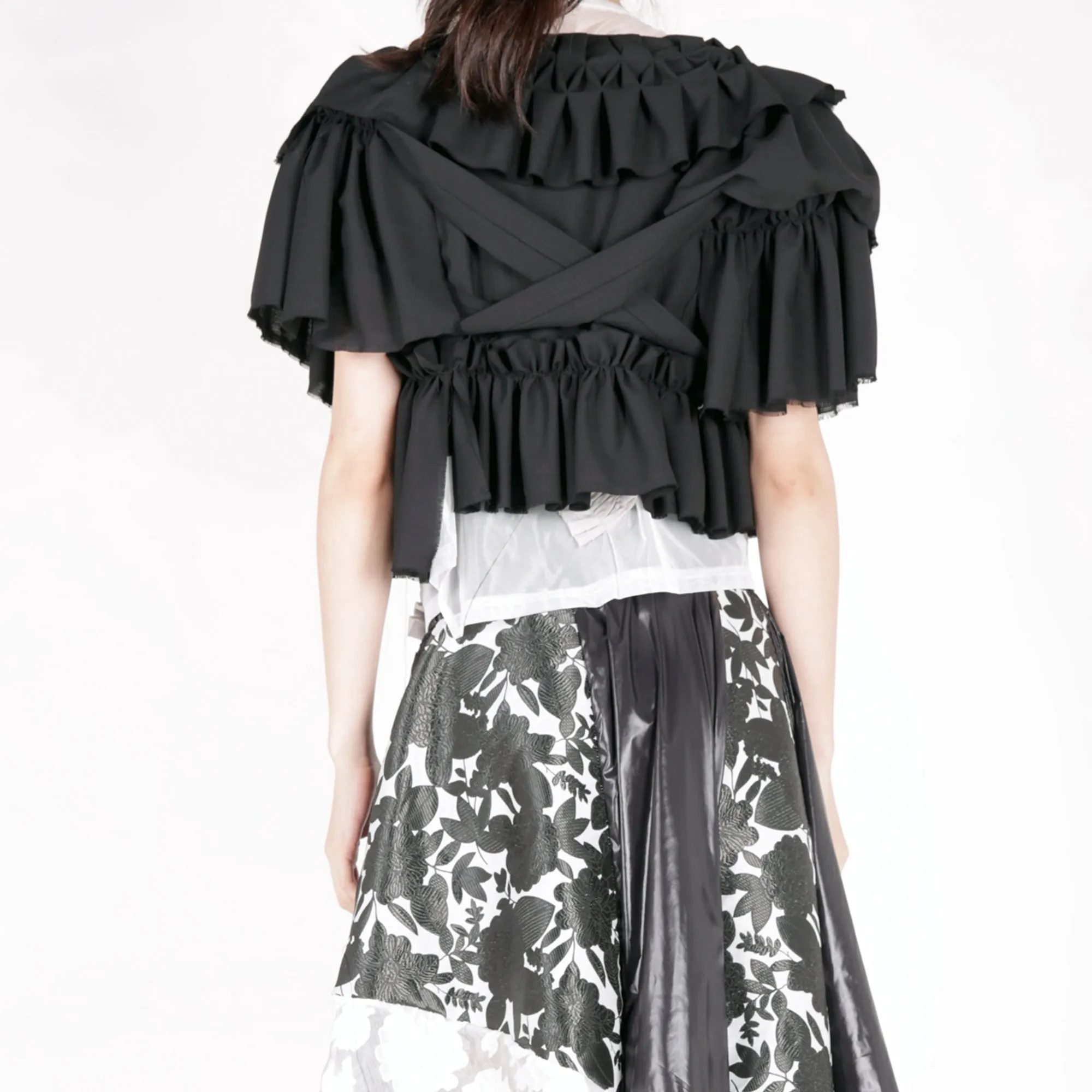 Cape - Smocking & Ruffle