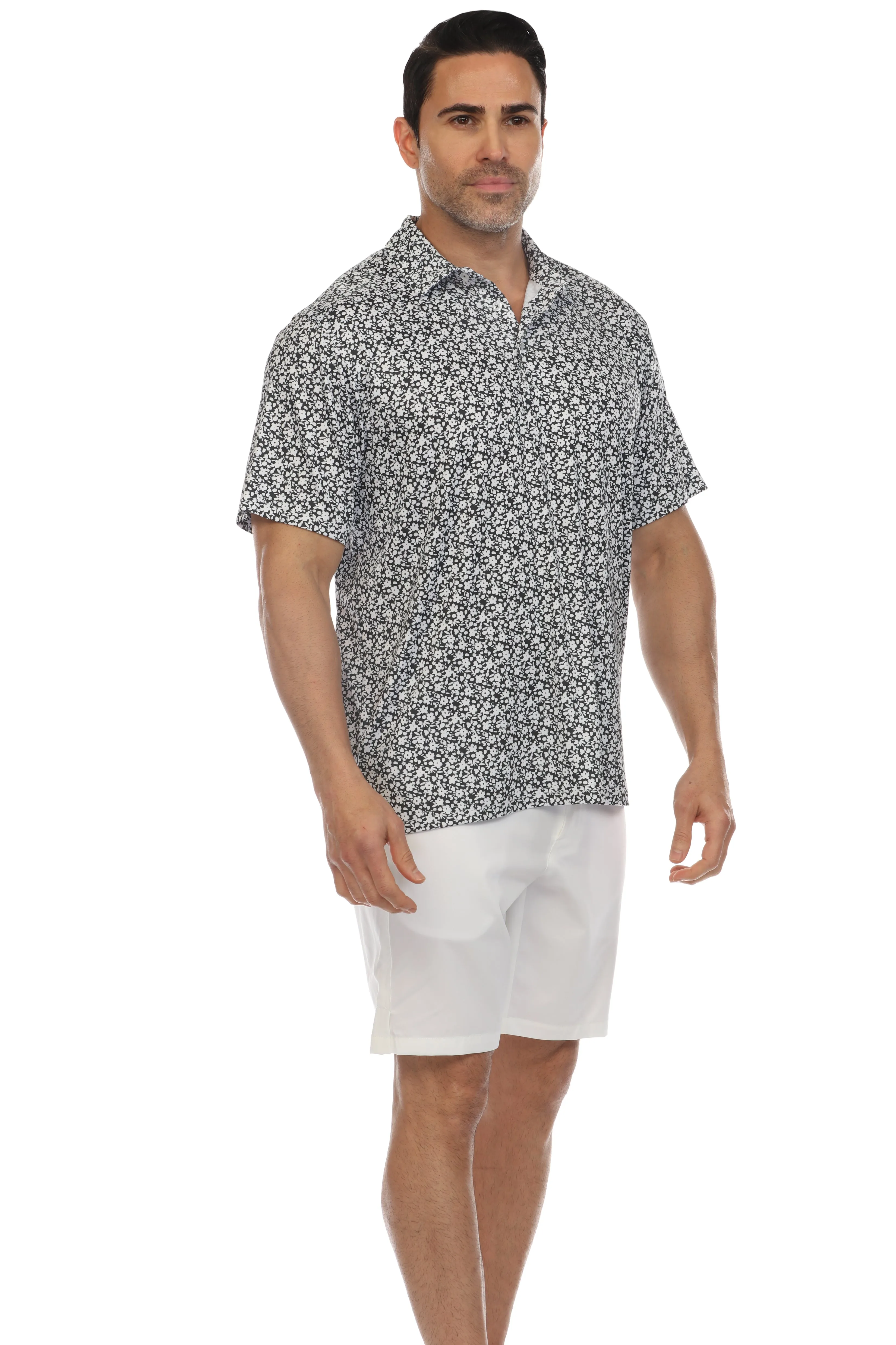 Casual Dry-Fit Polo Shirt Floral Print