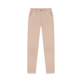 Chino femme ajusté taille haute Beige - Léonie