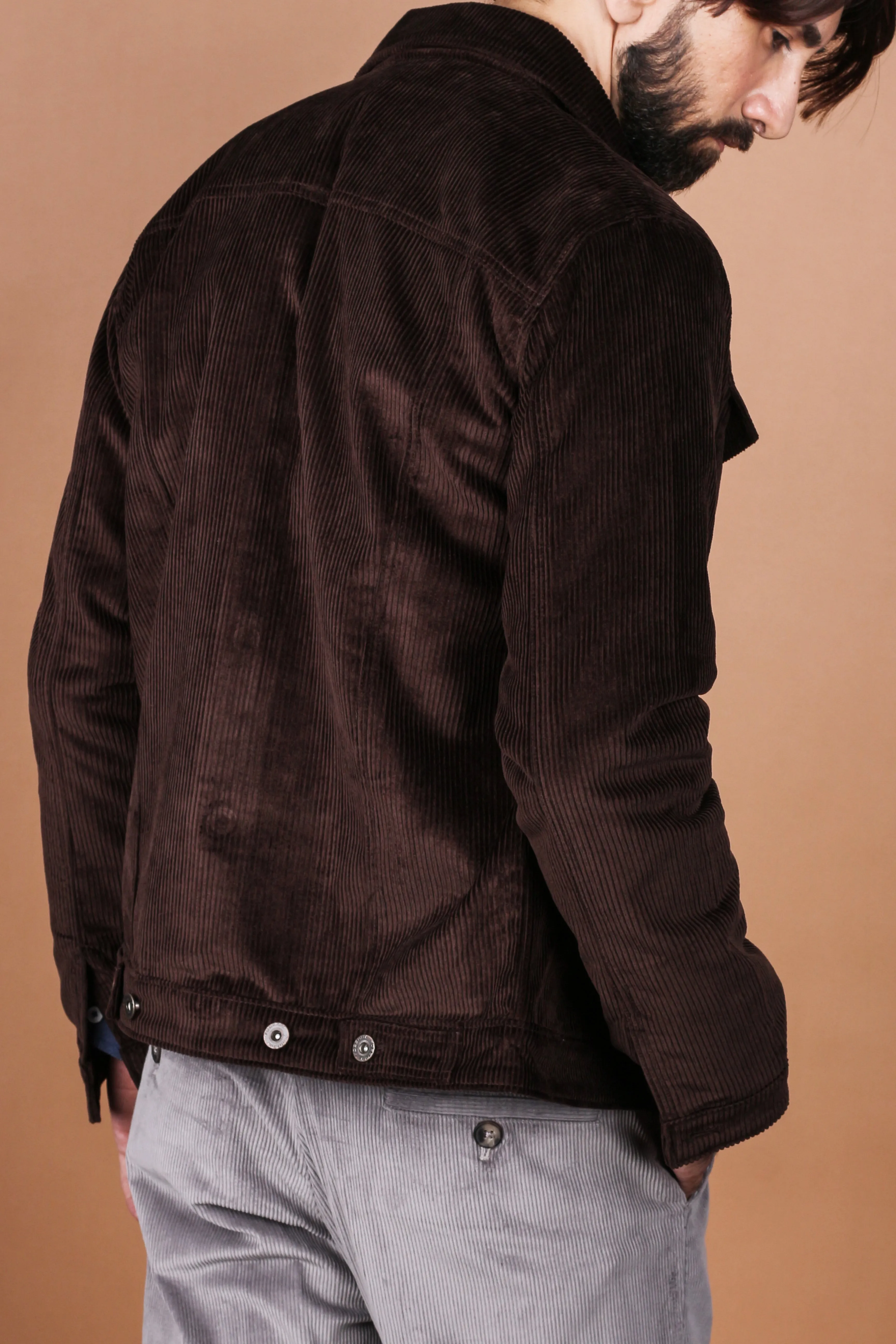 Chocolate Brown Wide Wale Corduroy Jacket