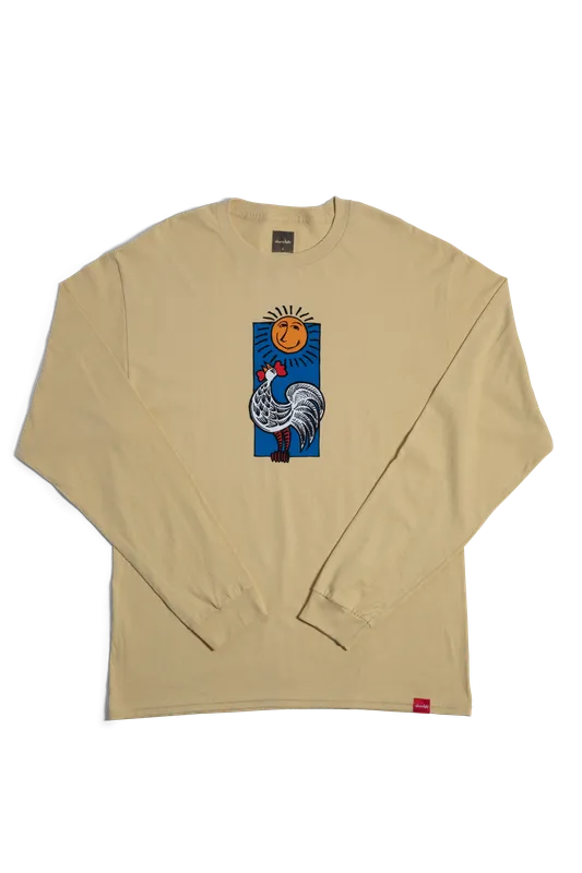 Chocolate Rooster LS Tee Pale Yellow