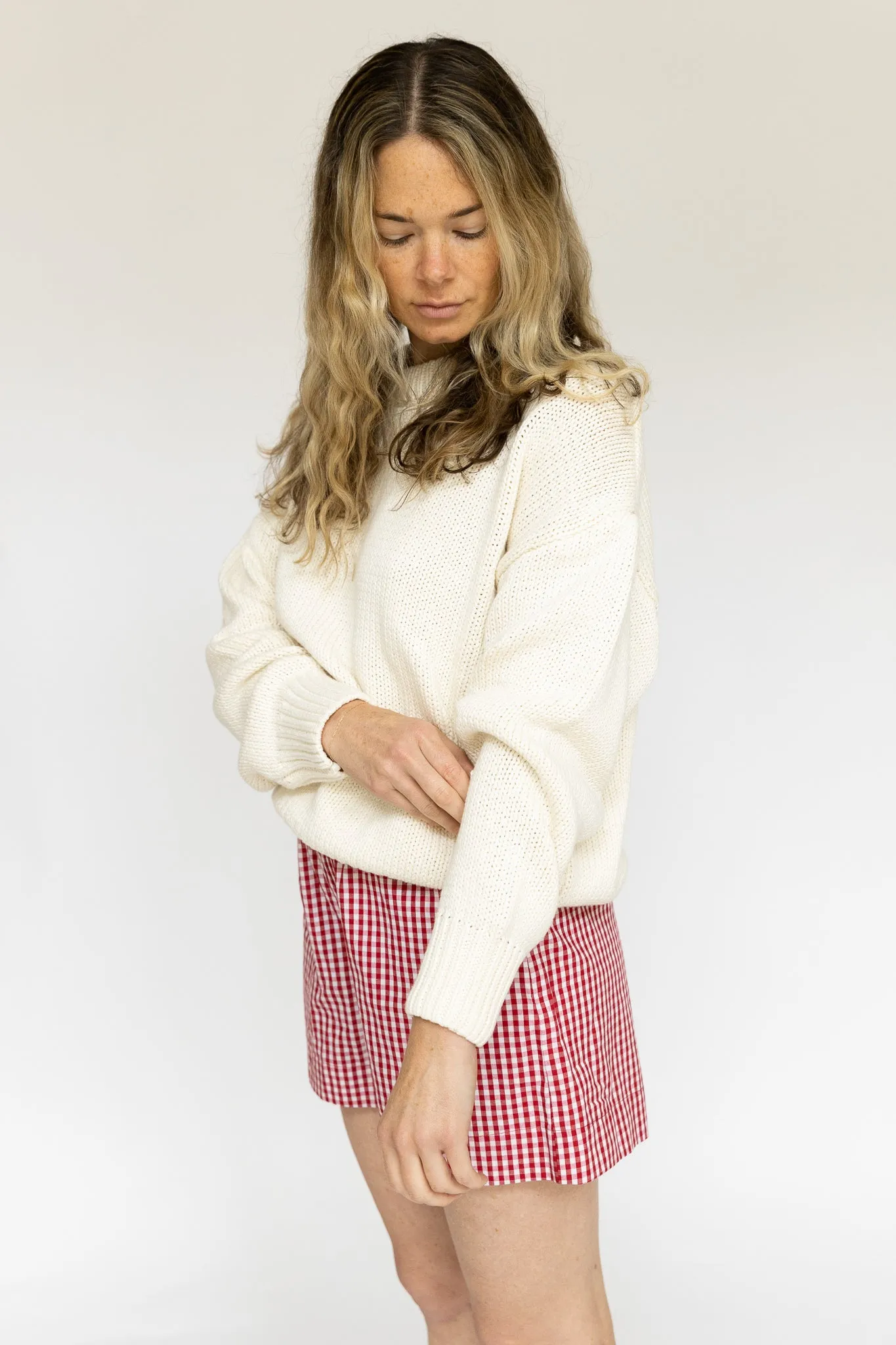 Claire Sweater | White