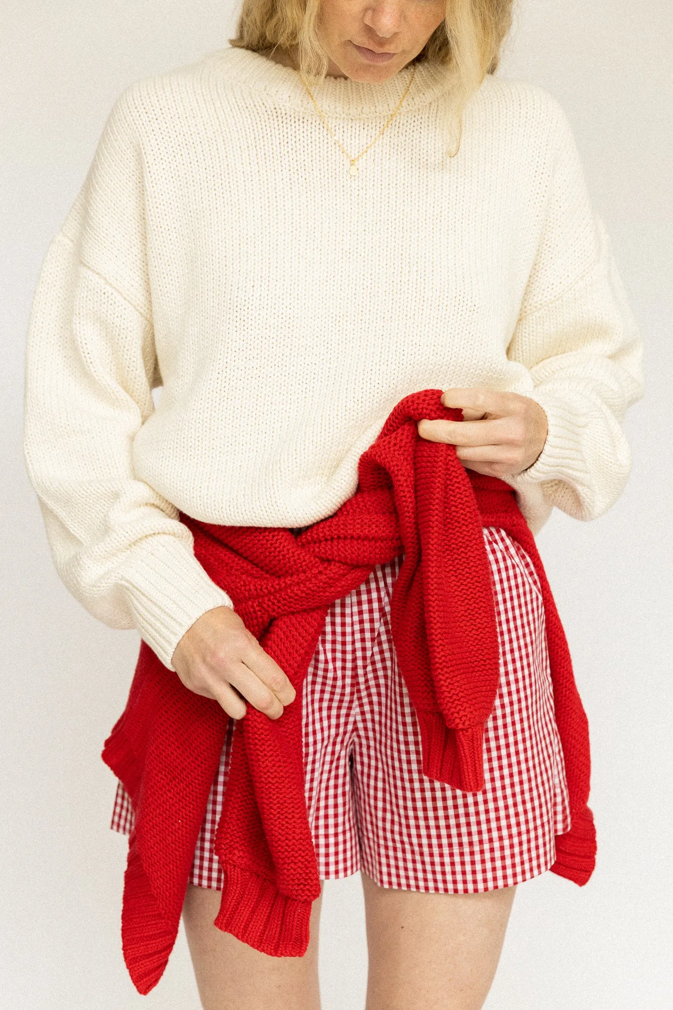 Claire Sweater | White