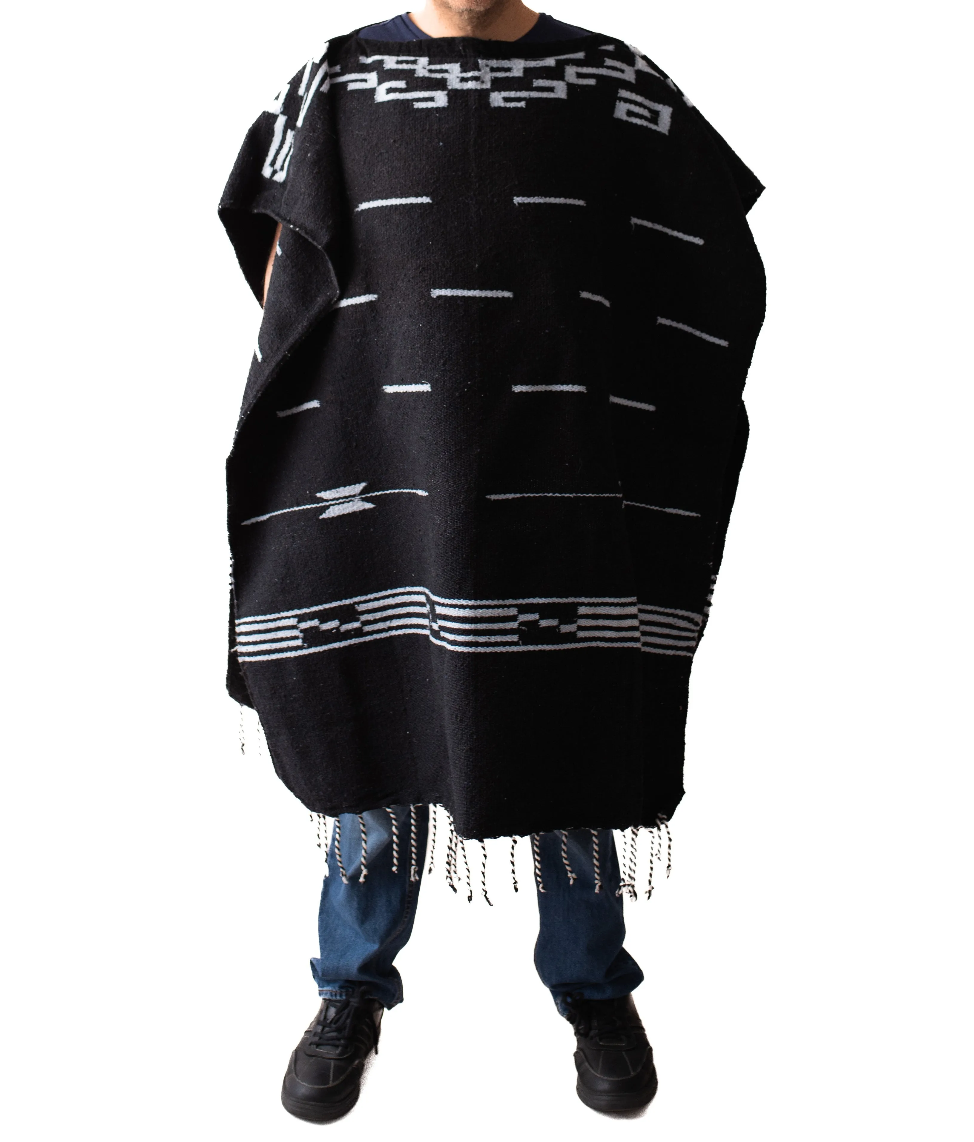 Clint Eastwood Poncho - Mexican Poncho - BLACK