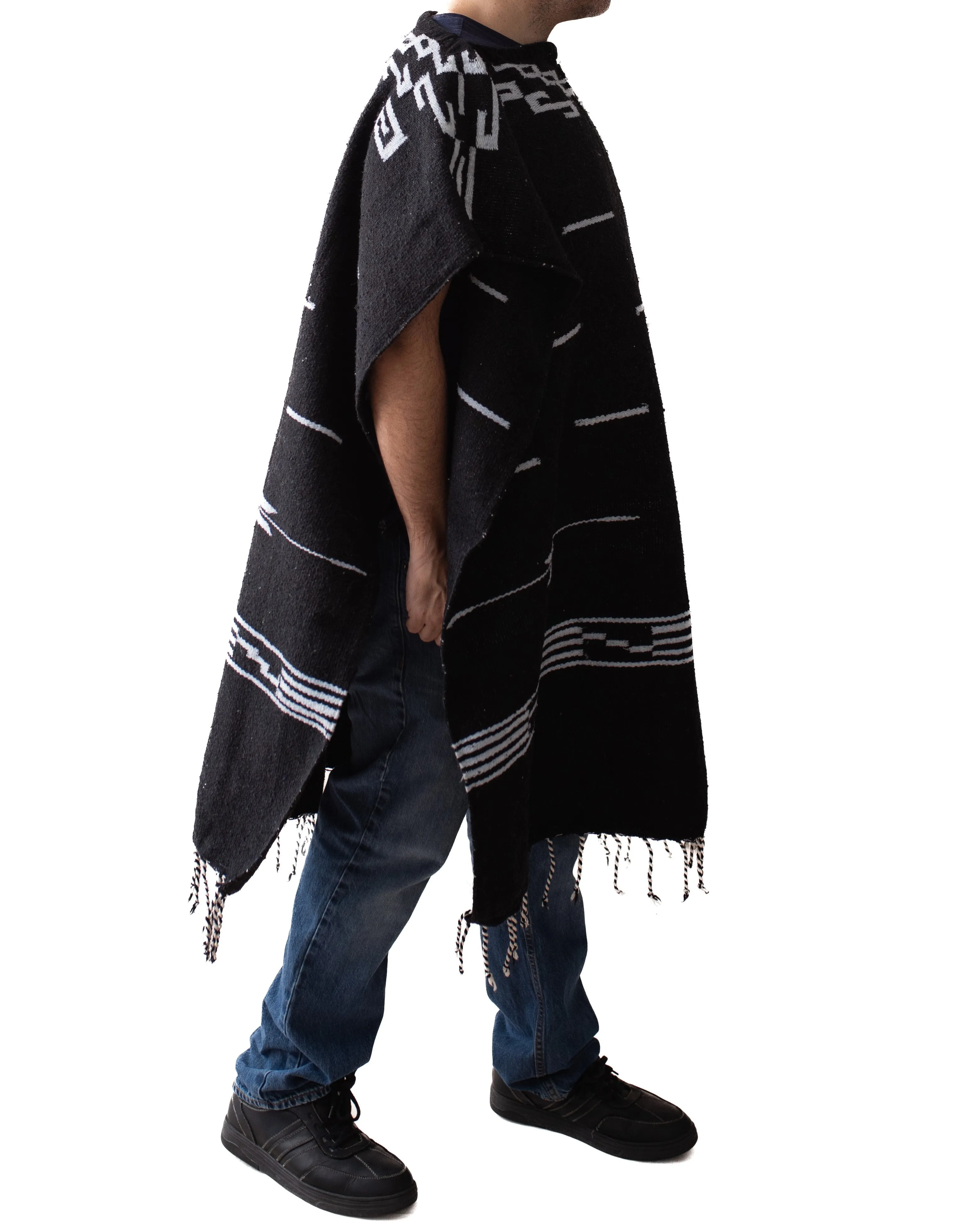 Clint Eastwood Poncho - Mexican Poncho - BLACK