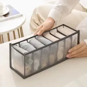 Collapsible Storage Box with 7 Compartment Dividers