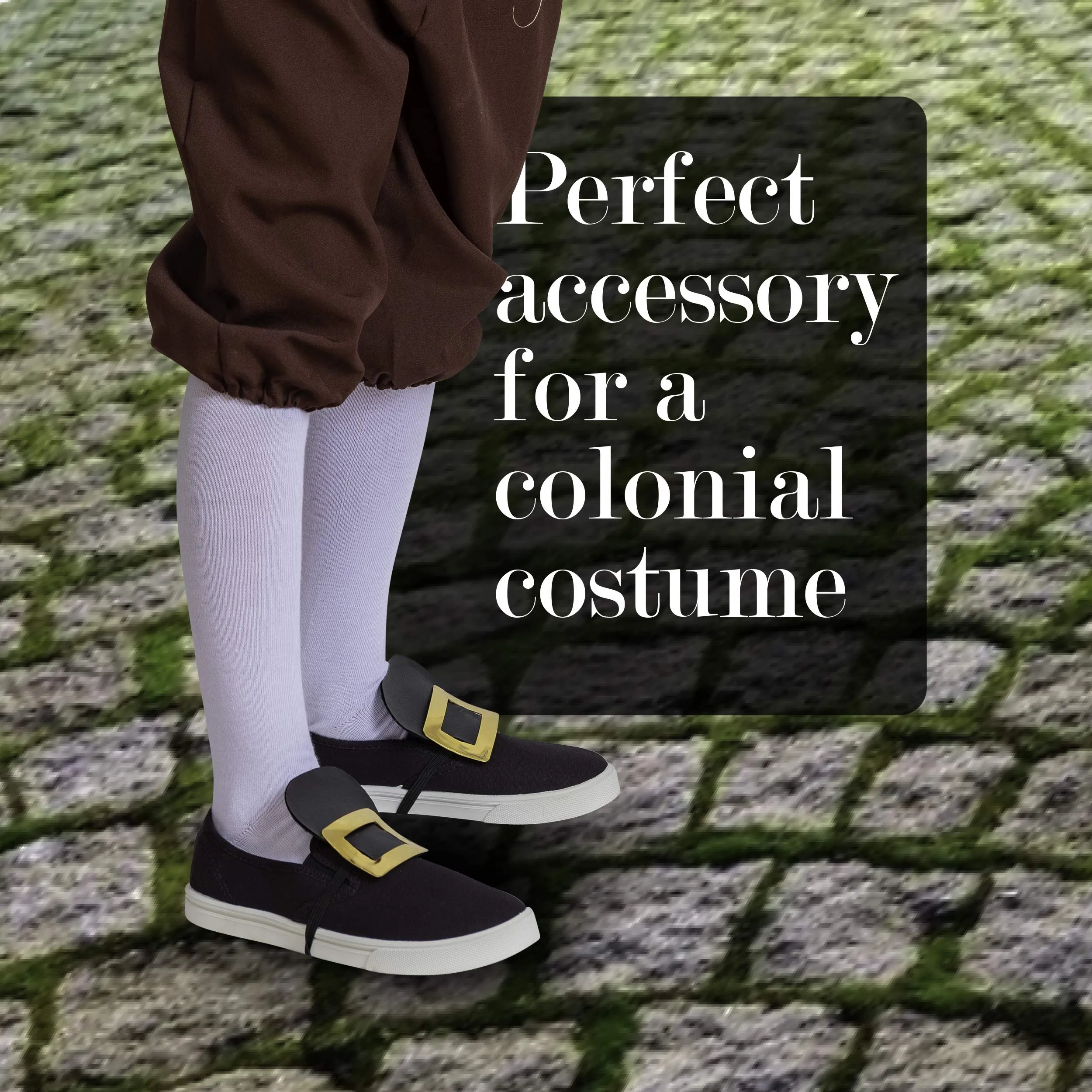 Colonial White Costume Socks - Knee High White Knit Colonial Costume Dress Socks for Adults and Children