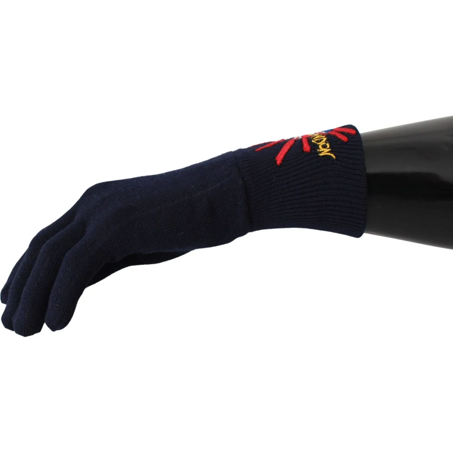 Dolce & Gabbana Blue Virgin Wool Unisex Gloves