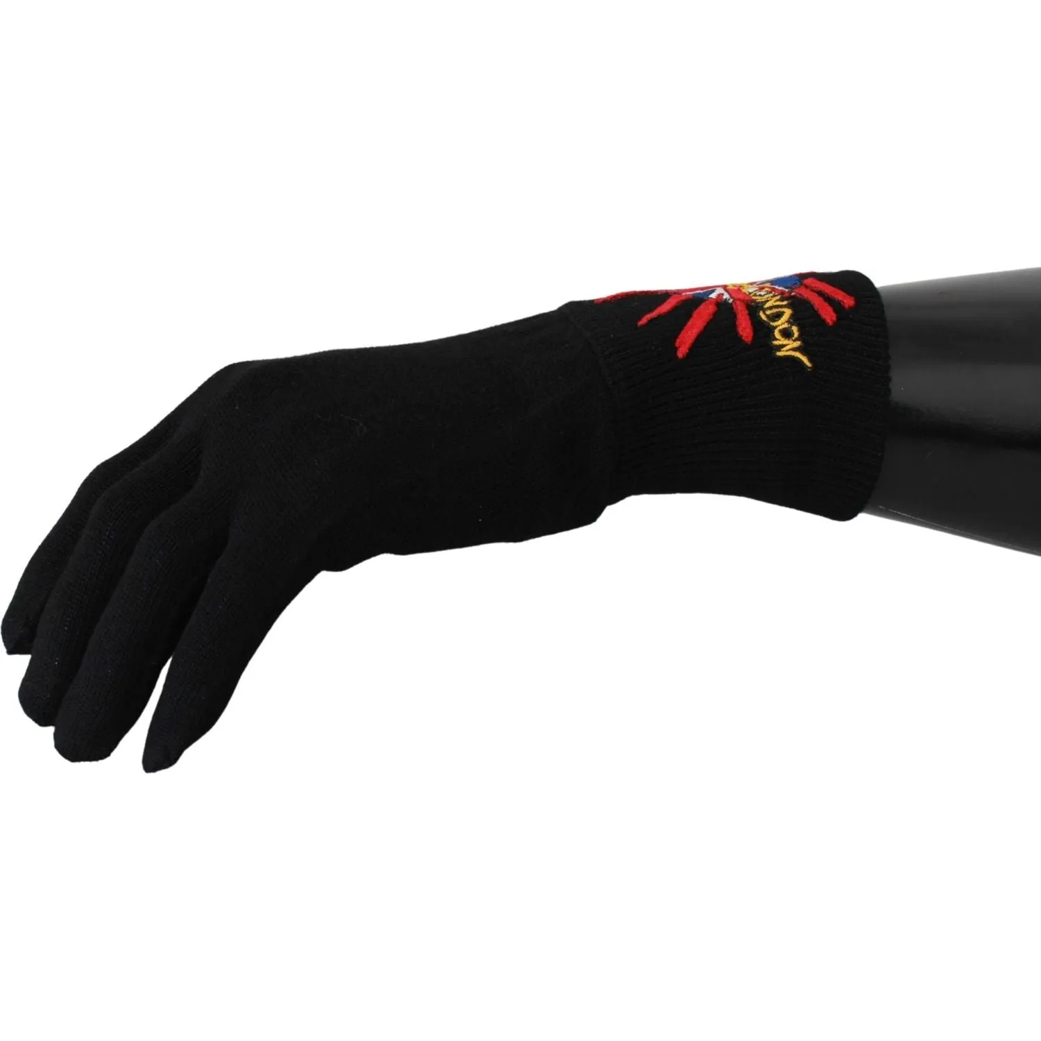 Dolce & Gabbana Elegant Black Virgin Wool Unisex Gloves