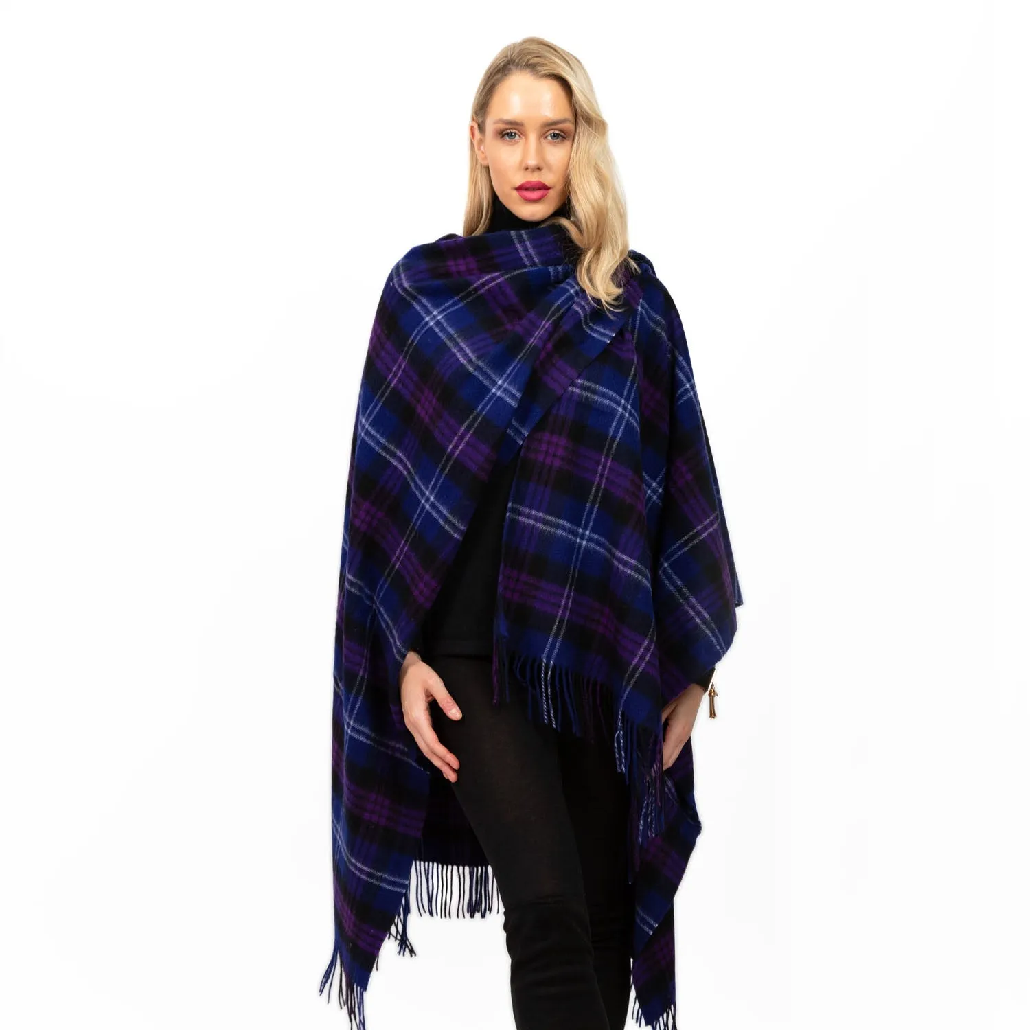 Edinburgh Lambswool Long Tartan Cape  Heritage Of Scotland