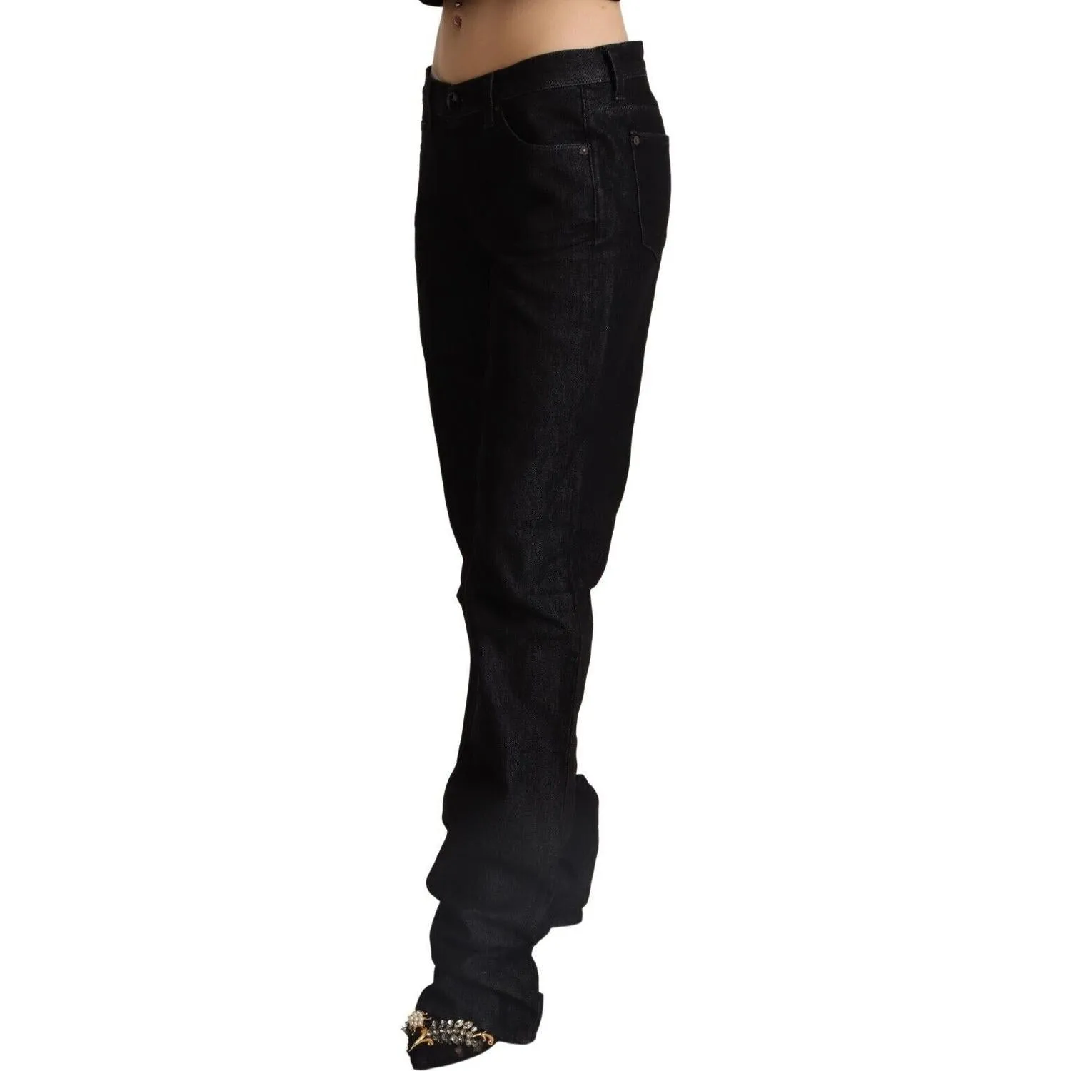 Ermanno Scervino Chic Straight Cut Low Waist Jeans