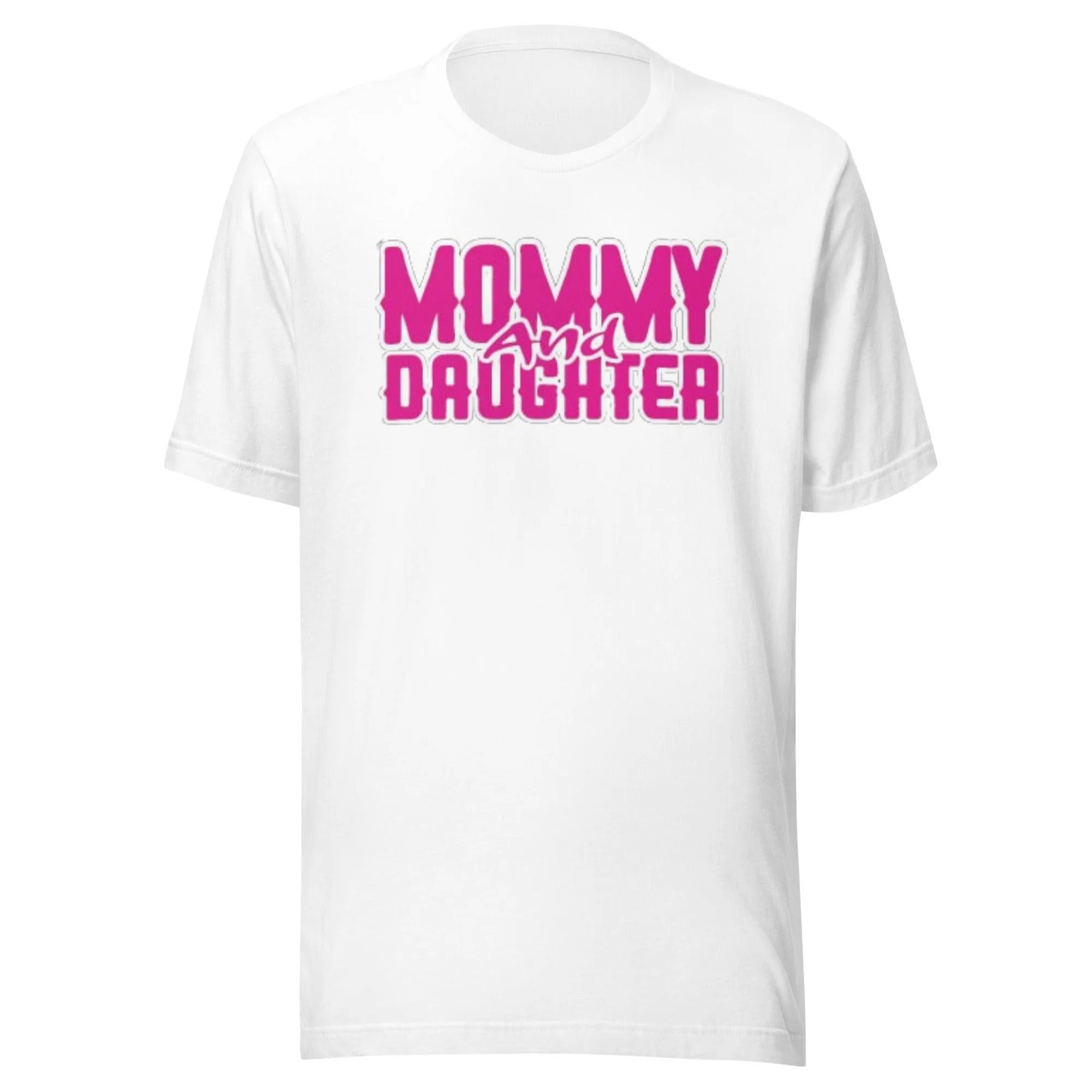 Family T-shirt Funny Logo Mommy & Daughter Short Sleeve Ultra Soft Crew Neck Top