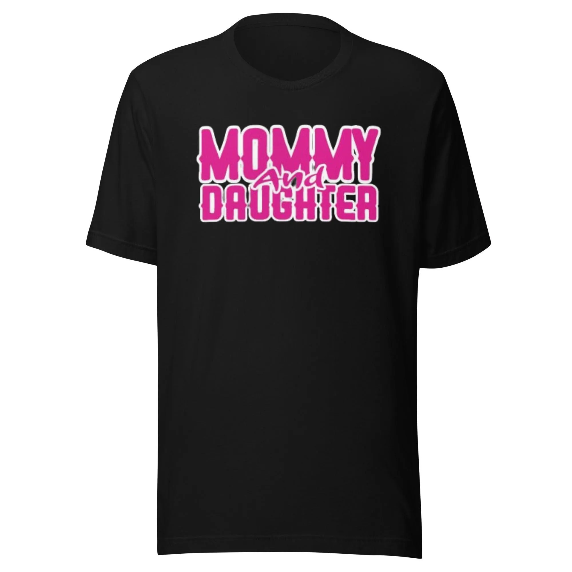 Family T-shirt Funny Logo Mommy & Daughter Short Sleeve Ultra Soft Crew Neck Top