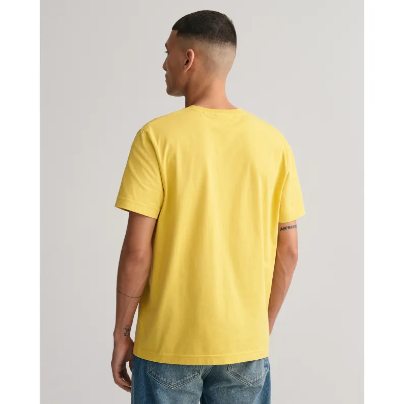 GANT Pure Cotton Regular Fit Shield T-Shirt 2003184 Parchment Yellow